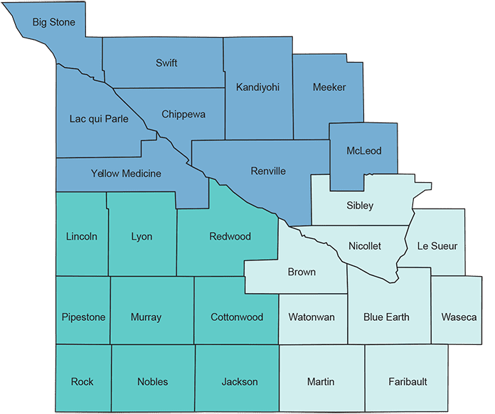 Map of SW Minnesota